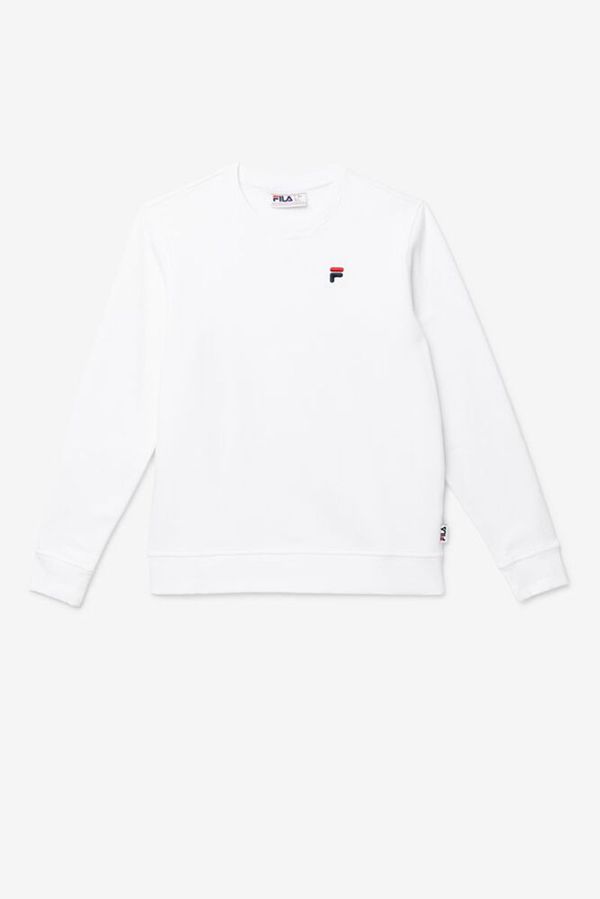 Moletons Fila Homem Branco - Fila Kieve Luxe Crewneck En Portugal,IXWD-94036